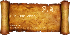 Pur Marianna névjegykártya